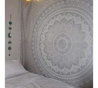 Popular Handicrafts Hippie Mandala Ombre Tapestry Wall Hanging Tapestry Maditation Silver Boho Hippie Psychedelic Bedroom Decoration Poster 76