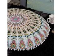 Popular Handicrafts Large Ombre Mandala Floor Cushion Cover - Cushion Cover Bohemian Yoga Decoration Floor Cushion 32 Inch Multicolor