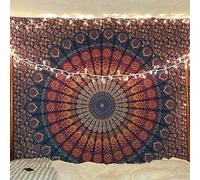 Popular Handicrafts Popular Twin Hippie Indian Tapestry Elephant Mandala Throw Wall Hanging Gypsy Bedspread Twin 54x84 Inches,(140cmsx210cms), Multicolor