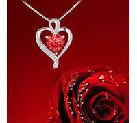 Popular heart-shaped diamond pendant necklace, elegant and versatile, high-end clavicle necklace