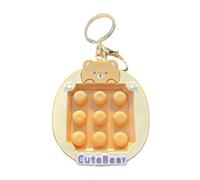 Popular Keychain Double Play Reliever Stress Decompression Toy Holiday Decorations Easter (Coffee, One Size)