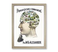 Popular Lectures On Human Nature Vintage Framed Print | A3 Oak Framed Wall Art | Ready to Hang | Classic Landscape Picture | Living Room Bedroom Lounge Office