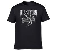 Popular Led Tour Zeppelin T Shirt 100% Cotton Men T Shirt Hard and Heavy Metal Music Shirt top Black 3XL