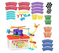 Popular Playthings 90004 Playstix Super Set Construction Toy Building Blocks 400 Piece Kit