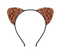 Popular Plush Cats Ear Hairband With Dotted Animal Print For Birthday Party Women Music Festival Headband Everyday Use