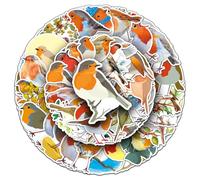 Popular Robin Bird Vinyl Stickers, 50 PCS Waterproof Realistic Birds Decals for Laptops, Scrapbooking, Journals, Notebooks, Water Bottles, Suitcases, Phones & DIY Decor