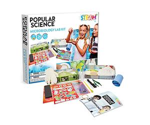 POPULAR SCIENCE Microbiology Lab Science Kit | STEM Science Toys and Gifts for Educational and Fun Experiments | Designed for Children Aged 5 to 12 Years Old and Suitable for All The Family