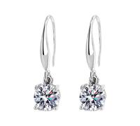 Popular Style Colored And Versatile Trendy Zircon Earrings Temperament Earrings For Women Cute Dangling Earrings (GD1, One Size)