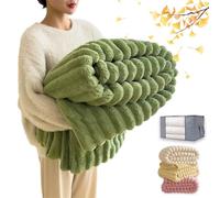 Popular Thickened Rabbit Plush Nap Blanket, Flannel Milk Velvet Cover Blanket for Women, Thick 1000 GSM Fluffy Faux Rabbit Fur Weighted Blankets for Bed Sofa Couch Home Decor (Lime Green,70.8*78.7in)