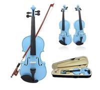 Popular Violin Solid Wood Violin Beginner Practice Adult Playing Violin 4/4 Full Size Violin Instrument (Color : Blue)