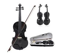 Popular Violin Solid Wood Violin Beginner Practice Adult Playing Violin 4/4 Full Size Violin Instrument (Color : Bk)