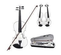 Popular Violin Solid Wood Violin Beginner Practice Adult Playing Violin 4/4 Full Size Violin Instrument (Color : White)