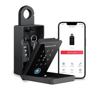 Populife Fingerprint Key Lock Box with Code, Smart Key Safe for Outside, Wireless Remote Access Key Box for Home, Office & Realtor Airbnb, Work Offline, Waterproof