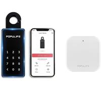 Populife WiFi Key Safe with Gateway, Wireless Key Box Outdoor, Electronic Lock Box Wall Mounted & Door Handle, IP66 Waterproof Sturdy Alloy LockBox for Home, Office, Airbnb & Property Rentals