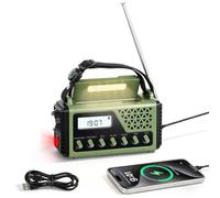 PopuLike 8000mAh Wind Up Emergency Radio for Home Outdoor Camping, Green