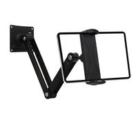 PopuLike Tablet Wall Mount Holder, ipad Wall Mount Holder with 360° Rotation Split Base, Adjustable Dual Open Clamp Compatible with iPad Pro Air Mini, Samsung Tab, All 4.7-13" Phones and Tablets