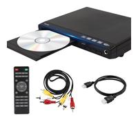 PopuLike Upgraded 1080P DVD Player for TV, Multi-Regional DVD & CD Player with Audio/Video Cable & Remote controller, Supports USB Playback, Compatible with MPEG4 MP3 Formats for Home Use