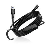 PopuLike VR Link Cable 5M Compatible with Meta Quest 3/2/1/Pico 4/3, 5Gbps VR Link Streaming Cable 9V2A for USB 3.0/USB 3.1 Gen 1/USB 3.2 Gen 1, 90° Elbow Design Fast Charging Port Plug-and-play