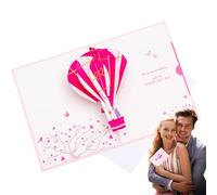- Popup Greeting Card, Valentine's Day Greeting Card, Hot Air Balloon Valentine's Day Card, Creative Souvenir Romance Greeting Card with Envelope, Message Card for Boyfriend