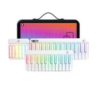POPUPIANO Smart Digital Piano Keyboard 61 Keys with Illuminated Keys, MIDI Controller and Chord Pad, Portable E-Learning Keyboard for Performance and Composition, 256