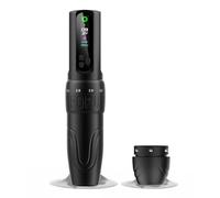 POPUPMU Wireless Tattoo Pen Machine 2.0-3.5mm 6 Adjustable Strokes Brushless Motor Rotary Tattoo Machine 1600mAh with OLED Screen 180g for Tattoo Artist Eyebrows Hair Tattoo Scalp Black(DIVA)