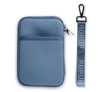POPUPS Passport Travel Wallet for Women - Large Multiple Document Organizer and Holder with Wristlet, Stormy Blue, Popups Brand Basic Large Neoprene Tote Bag