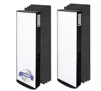 Popurure 1183800 Replacement Filter Compatible with Whirlpool WPT80(P/B) & 817800 fit Whispure Large Tower Air Purifier, with 2 H13 HEPA Filters + 8 Activated Carbon Pre-Filters
