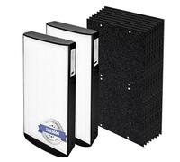 Popurure WPT60 Filter Replacement Compatible with Whirlpool 1183600 & 817600 fit Whispure WPT60(P/B) Tower Air Purifier, with 2 H13 HEPA Filters + 8 Activated Carbon Pre-Filters