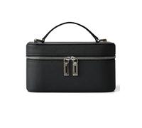 Popvibe Cosmetic Case with lighted Mirror, Black, Classic, Elegant