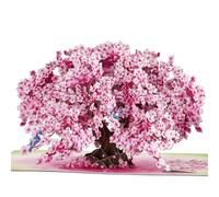 POPWOW Bonsai Cherry Pop Up Cards, Blue Bird, 3D Greeting Cards, Gift for Birthday, Mothers Day, Anniversary, Valentines Day, Mom, Wife, Her, Girlfriend, 5x7 - Includes Envelope And Message Note