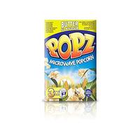Popz Microwave Popcorn, Non-GMO, Zero Trans Fat Popping Corn, Butter Flavour, 3 x 90g (4-Pack)