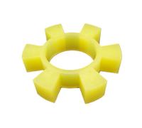 POQAX 10pcs Yellow Hex Elastic Polyurethane Elastic Coupling Pad, T-Type Spider Coupling Rubber Damper for Water Pump Moulds(80x36x17mm)
