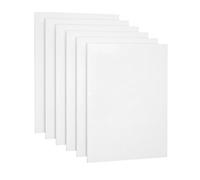 POQAX 8pcs Blank Art Painting Canvas Panels, 3mm Thickness White Abrasion Resistance Square Sheets(12x16inch)