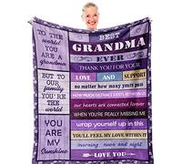 POQUSH Grandma Gifts Blanket,Gifts for Grandma,Grandma Birthday Gifts Idea,Great Grandma Gifts,Birthday Gifts for Grandma,Best Grandma Gifts for Grandma from Grandkids/Grandchildren Blanket 60”x50”