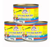 Por Kwan Minced Seafood in Spices | Minced Prawn & Crab Paste | Flavourful Seasoning for Cooking | 160g (Pack of 3) (Pack of 3, Mince Prawn in Spices)