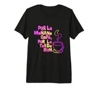POR LA Manana Cafe POR LA TARDE Ron White Text Premium T-Shirt