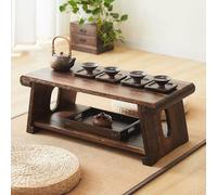 Por Vintage Japanese Folding MultiFunctional Camping Desk for Picnic Meditation Displaying Jars & BooksLightweight & Easy to Carry