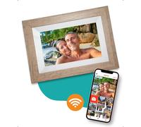 Pora&co Digital Photo Frame with Wi-Fi & Frameo App 8 Inch, Light Brown / Wood | ✅ Winterdeals