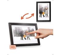 Pora&co Digital Photo Frame with WiFi & Frameo App 8 inch, black wood / white | ✅ Winterdeals