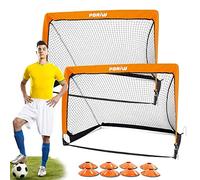 Poray Portable Soccer Goal Pop Up Soccer Net for Kids and Adults with 210D Oxford Fabric & Extra Stakes,Birthday Gift & Fun for Backyard and Soccer Training