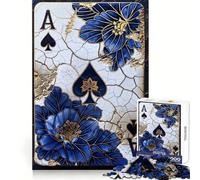 Porcelain Ace of Spades 1000 Piece Jigsaw Puzzles for Teenagers Strong Logic Toy Calm Escape Clear Edge Birthday Gift (38x26cm)