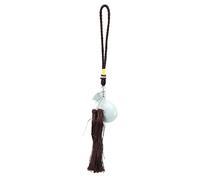 Porcelain Bead Keychain Tassel, Lightweight Elegant Keyring Pendant with Colorful Hanging Tassel for Bag Phone Case Wallet Keys, Decorative Craft Tassel for Women and Girls (SY-GL-011)