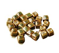 Porcelain Beads Multicolor for Jewelry Making Porcelain Square Cube Beads 8mm Multicolor 100 pcs Jewelry Making(Little Sifang Green)