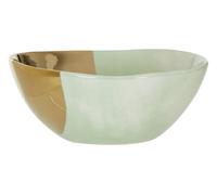 Porcelain Bowl With Hand-Painted Pastel Tones,Mixing Bowl With Gold-Plated Accent,Modern Ice Cream Bowl Premier Housewares Green One Size