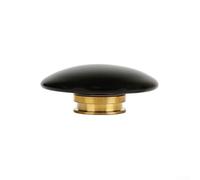 Porcelain Brass Basin Drain Push Button Waste, 66mm Easy Click Clack Sink Stopper for Bathroom Wash Basins and Bathtubs, Water Retention Pop-Up Core Not Included(Black)