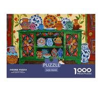 Porcelain Cat Wooden Jigsaw Puzzle Waterproof 1000 Piece Puzzles for Adults Challenging And Brainteasing Educational Games