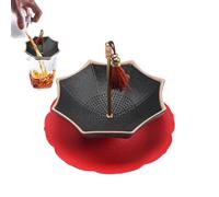 Porcelain Ceramic Tea Strainer - Chinese Retro Style, Multifunctional and Rotatable | Porcelain Tea Strainer in Umbrella Shape, for Kungfu Coffee Preparation, Family Dinners, Ceremonies, Business