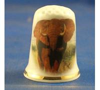 Porcelain China Collectable Thimble African Elephant