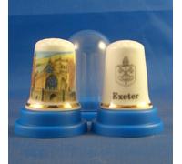 Porcelain China Collectable Thimble Cathedrals of Britain - Exeter Cathedral