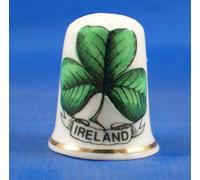 Porcelain China Collectable Thimble Ireland Shamrock